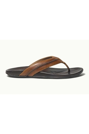 Olukai Mea Ola Tan / Dark Java 10138-3448 slippers online bestellen bij Kathmandu Outdoor & Travel