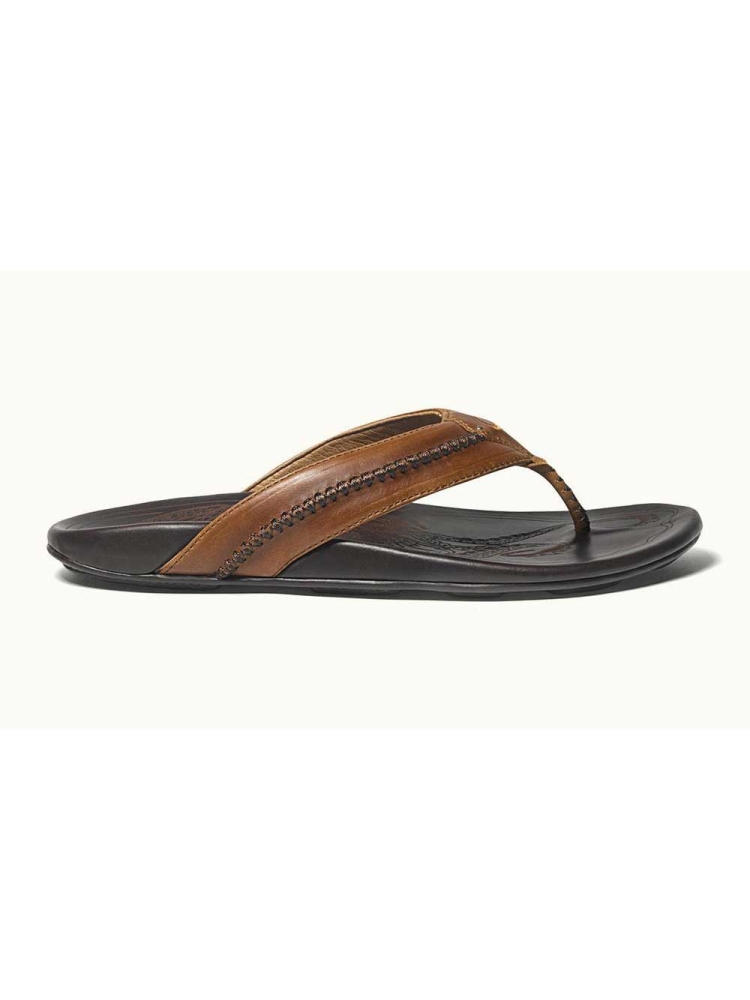 Olukai Mea Ola Tan / Dark Java 10138-3448 slippers online bestellen bij Kathmandu Outdoor & Travel