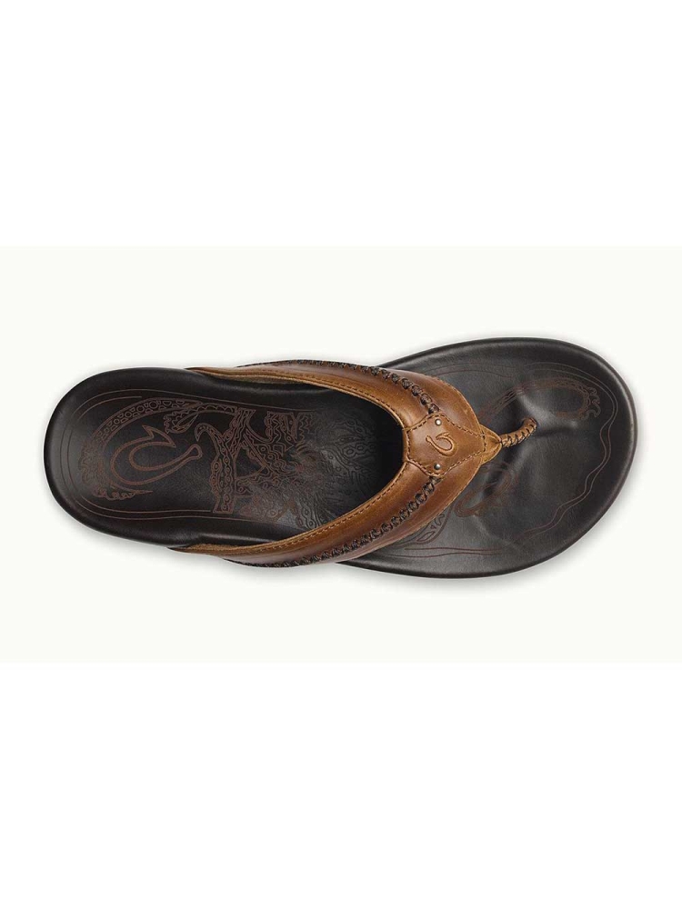 Olukai Mea Ola Tan / Dark Java 10138-3448 slippers online bestellen bij Kathmandu Outdoor & Travel
