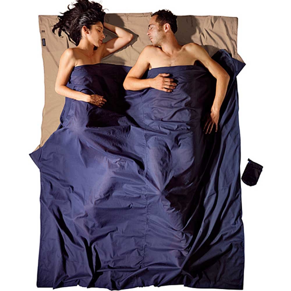 Cocoon TravelSheet Double Egyptian Cotton Khaki/Tuareg CECD25/24 lakenzakken en liners online bestellen bij Kathmandu Outdoor & Travel