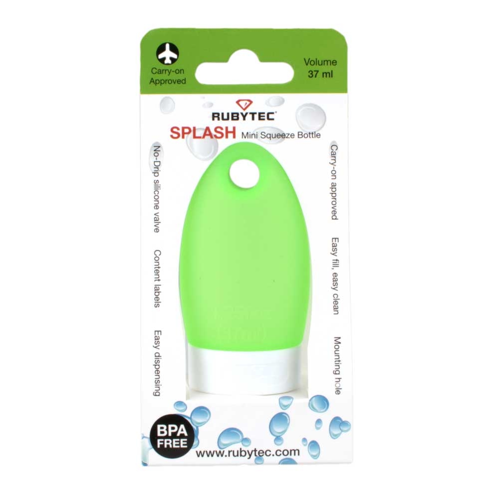 Rubytec Splash Squeeze Tube Mini 37ml Green RU54450 reisaccessoires online bestellen bij Kathmandu Outdoor & Travel