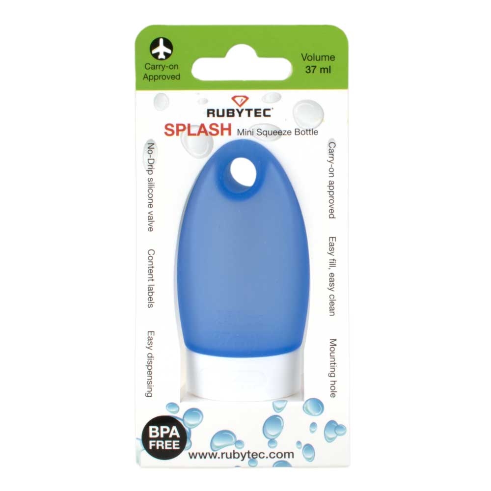 Rubytec Splash Squeeze Tube Mini 37ml Blue RU54465 reisaccessoires online bestellen bij Kathmandu Outdoor & Travel