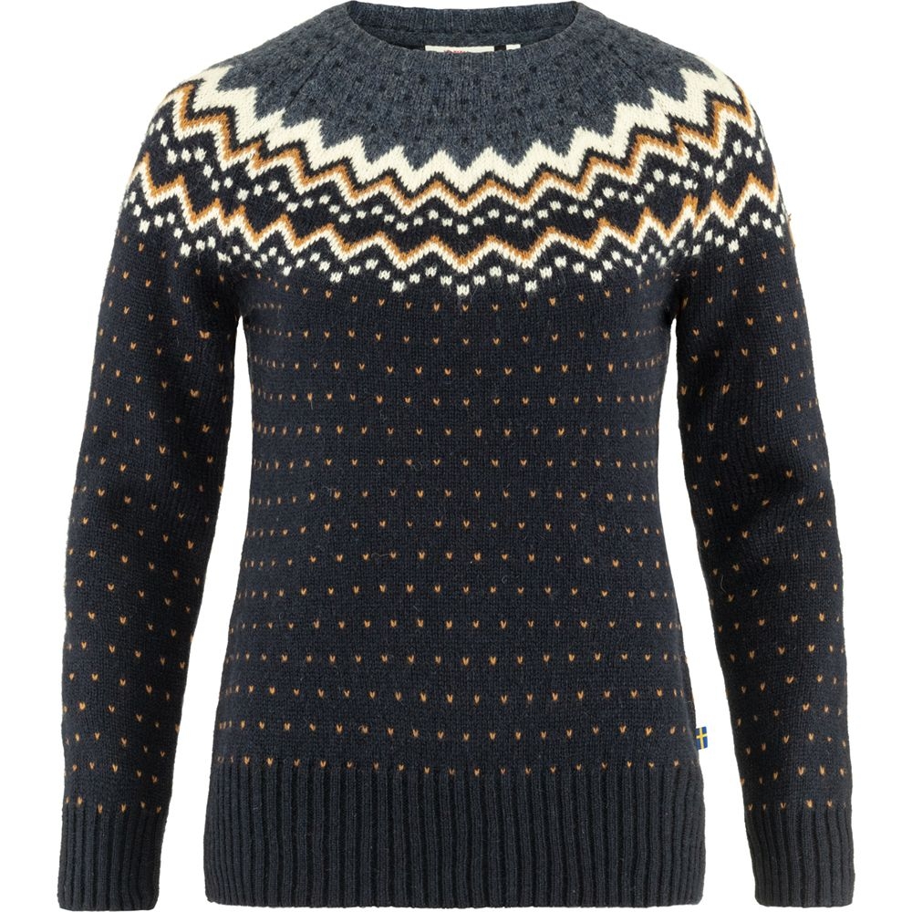 Fjällräven Övik Knit Sweater Women's Dark Navy 89941-555 fleeces en truien online bestellen bij Kathmandu Outdoor & Travel