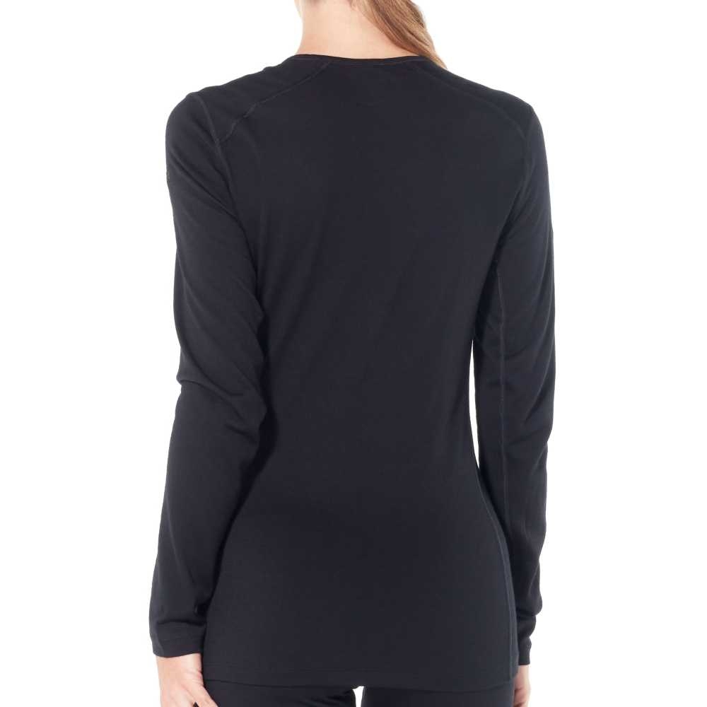 Icebreaker 200 Oasis Long Sleeve Crewe Women's Black 104375-0011 onderkleding/thermokleding online bestellen bij Kathmandu Outdoor & Travel
