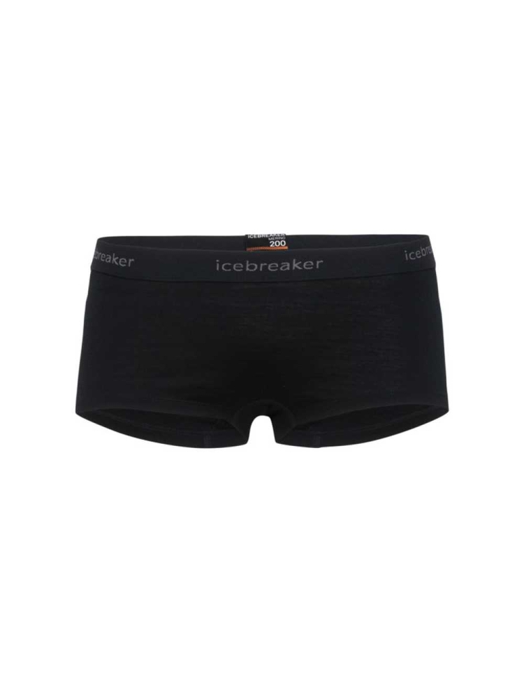Icebreaker 200 Oasis Boy Shorts Women's Black 104467-0011 onderkleding/thermokleding online bestellen bij Kathmandu Outdoor & Travel