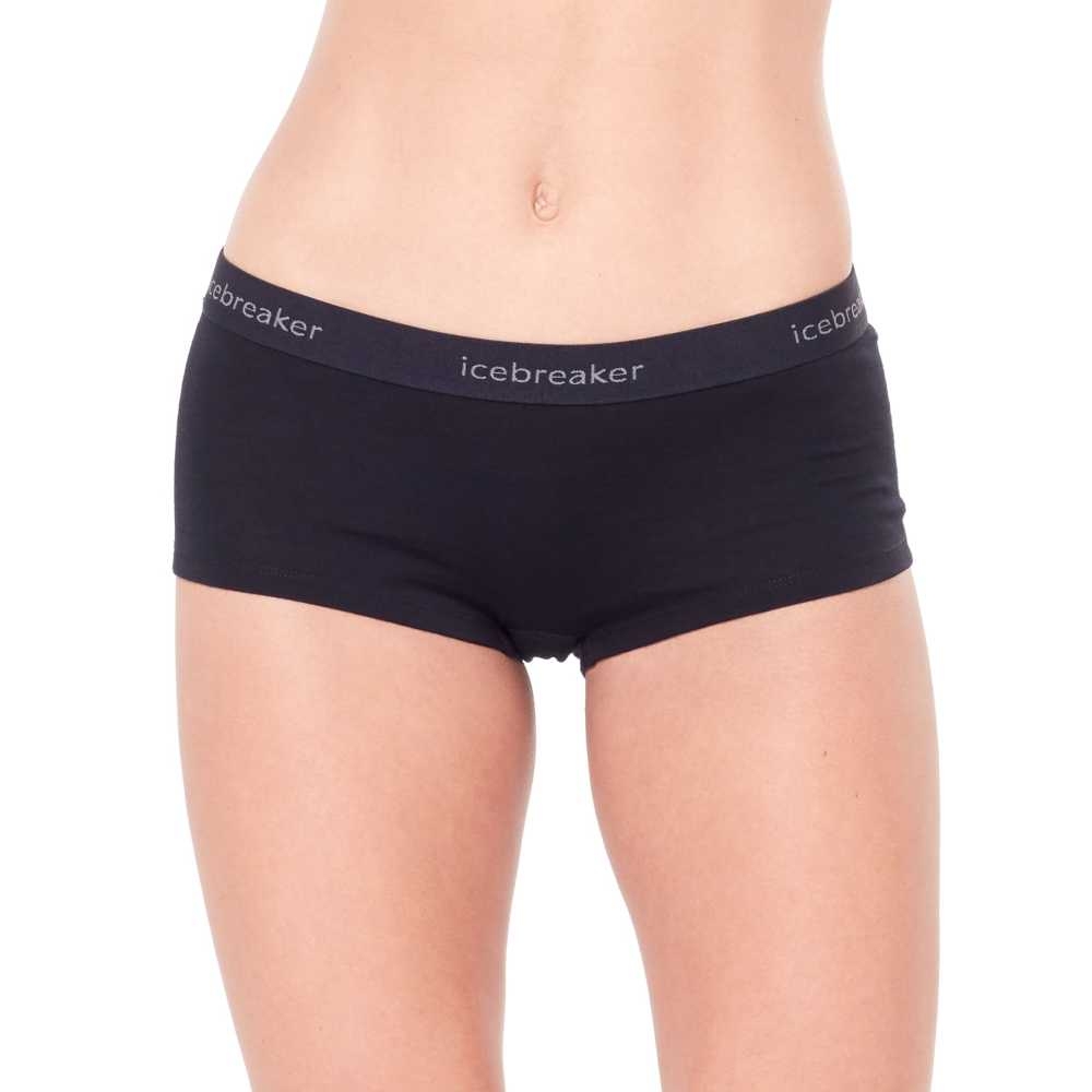 Icebreaker 200 Oasis Boy Shorts Women's Black IB104467-0011 onderkleding/thermokleding online bestellen bij Kathmandu Outdoor & Travel