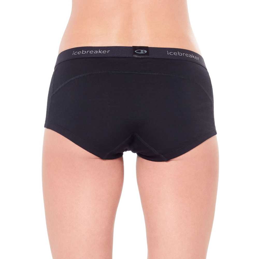 Icebreaker 200 Oasis Boy Shorts Women's Black IB104467-0011 onderkleding/thermokleding online bestellen bij Kathmandu Outdoor & Travel