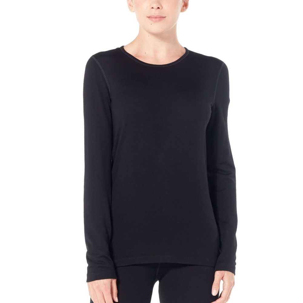 Icebreaker 260 Tech Long Sleeve Crewe Women's Black 104387-0011 onderkleding/thermokleding online bestellen bij Kathmandu Outdoor & Travel