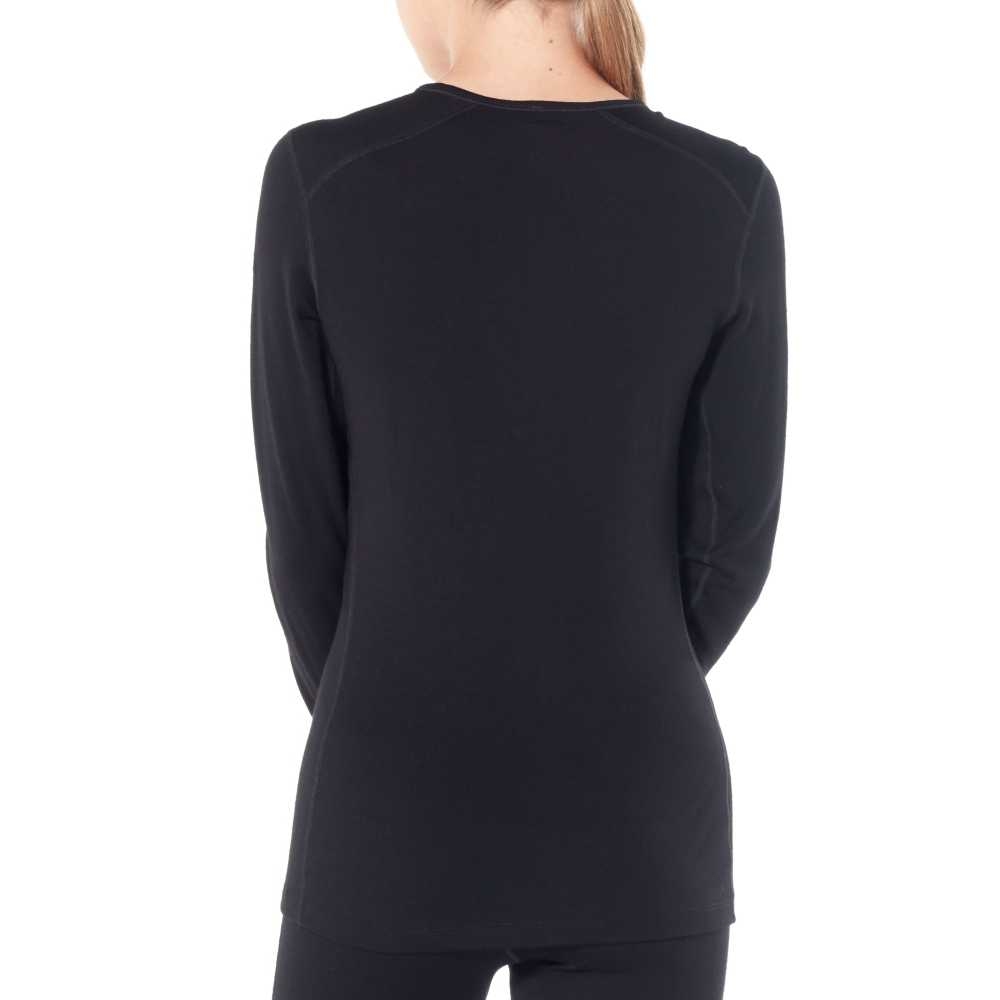 Icebreaker 260 Tech Long Sleeve Crewe Women's Black 104387-0011 onderkleding/thermokleding online bestellen bij Kathmandu Outdoor & Travel