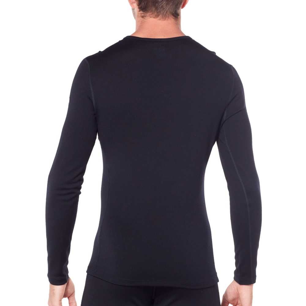 Icebreaker 260 Tech Long Sleeve Crewe Black 104371-0011 onderkleding/thermokleding online bestellen bij Kathmandu Outdoor & Travel