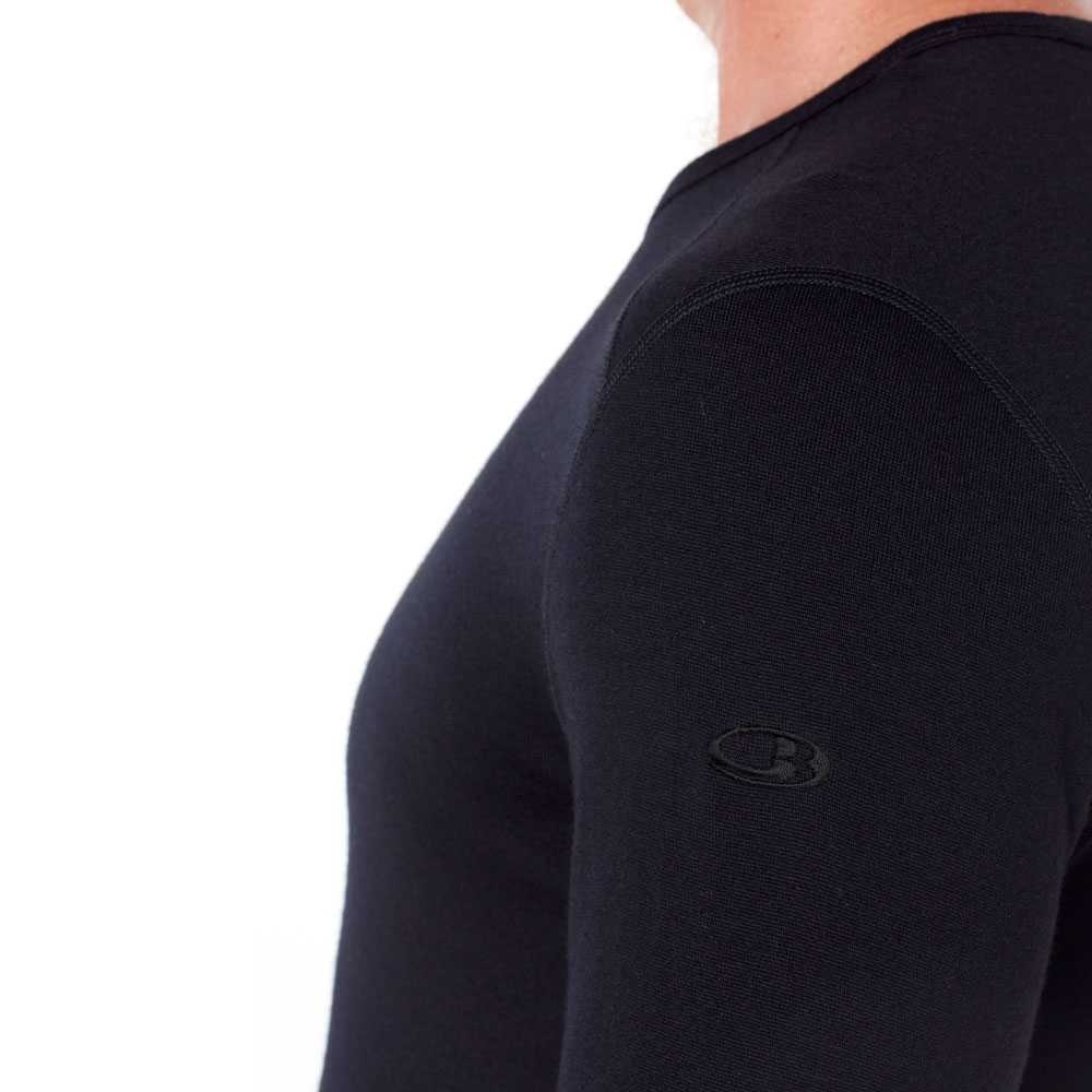 Icebreaker 260 Tech Long Sleeve Crewe Black 104371-0011 onderkleding/thermokleding online bestellen bij Kathmandu Outdoor & Travel
