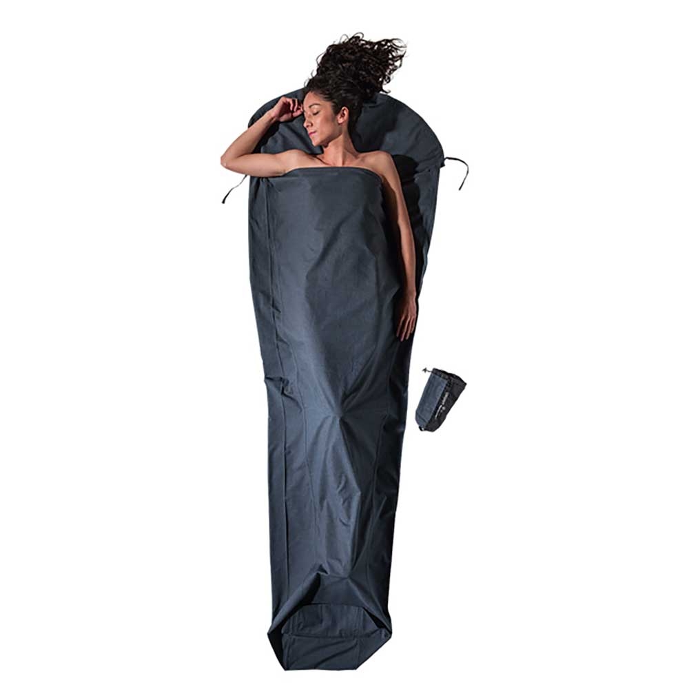 Cocoon MummyLiner Organic Cotton Heather Grey CCM38-O lakenzakken en liners online bestellen bij Kathmandu Outdoor & Travel