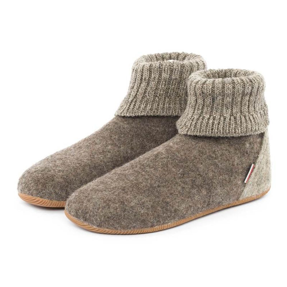 Giesswein Wildpoldsried Taupe 68-10-49230-262 pantoffels en huissokken online bestellen bij Kathmandu Outdoor & Travel