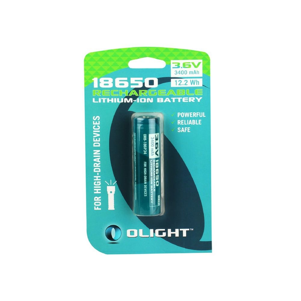 Olight Rechargeable lithium-ion 18650HP 3,6V 3400mAh . OL 18650HP 3400 mAh energie & electronica online bestellen bij Kathmandu Outdoor & Travel