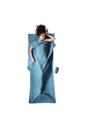 Cocoon  TravelSheet Egyptian Cotton Insect Shield Laguna Blue