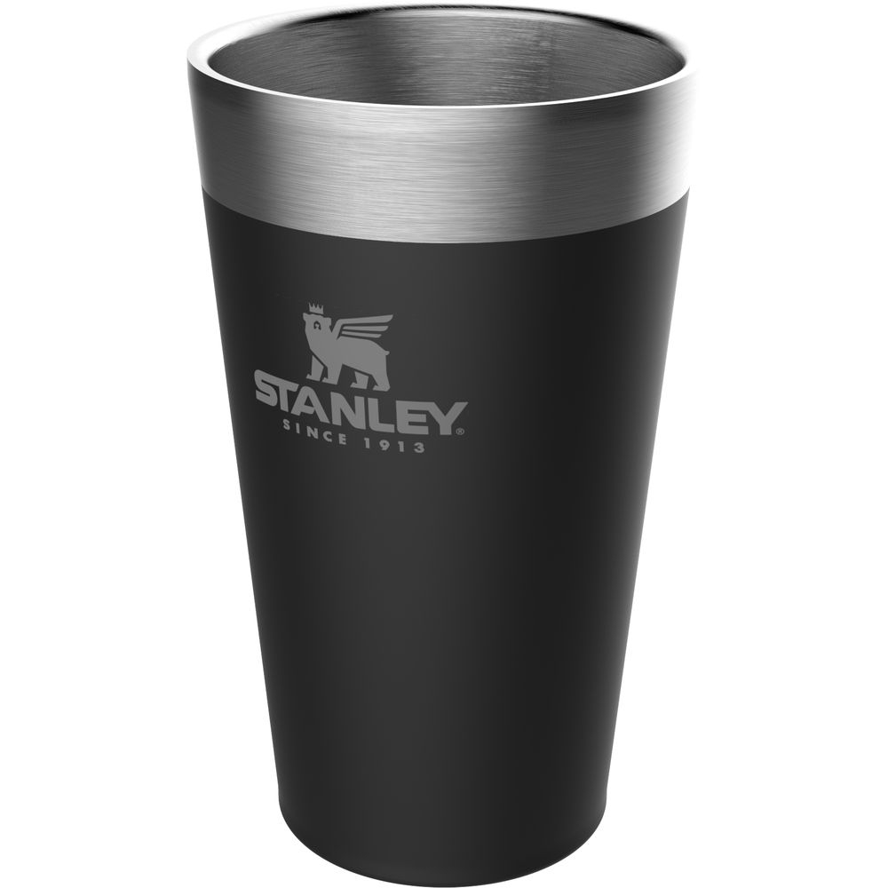 Stanley Stacking Vacuum Pint 470ml Matte Black 10-02282-058 drinkflessen en thermosflessen online bestellen bij Kathmandu Outdoor & Travel