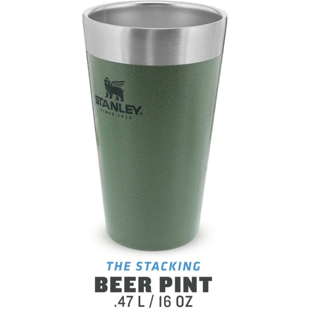 Stanley Stacking Vacuum Pint 470ml Hammertone Green 10-02282-057 drinkflessen en thermosflessen online bestellen bij Kathmandu Outdoor & Travel