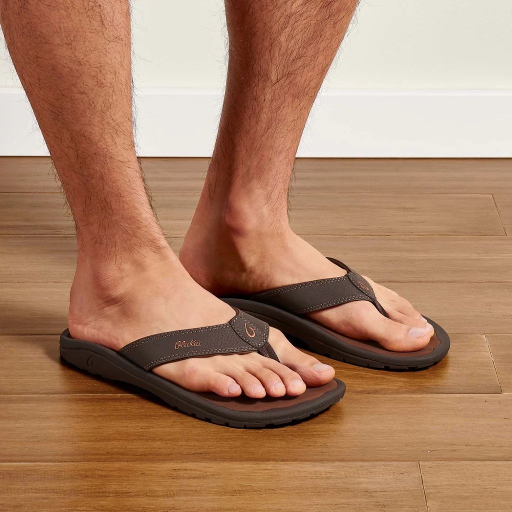 Olukai Ohana Dark Java/Ray 10110-4827 slippers online bestellen bij Kathmandu Outdoor & Travel
