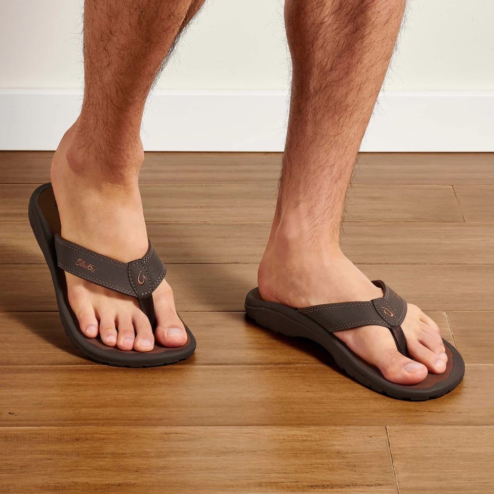 Olukai Ohana Dark Java/Ray 10110-4827 slippers online bestellen bij Kathmandu Outdoor & Travel