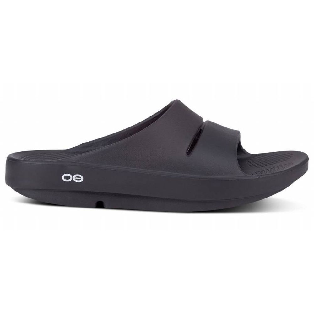 Oofos OOahh Slide Black 1100-BLCK slippers online bestellen bij Kathmandu Outdoor & Travel
