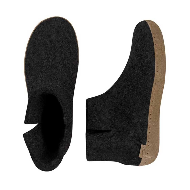 Glerups Boot Leather Charcoal