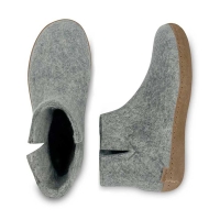 Glerups Boot Leather Grey