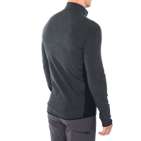Icebreaker Descender Long Sleeve Zip Jet hthr/Black