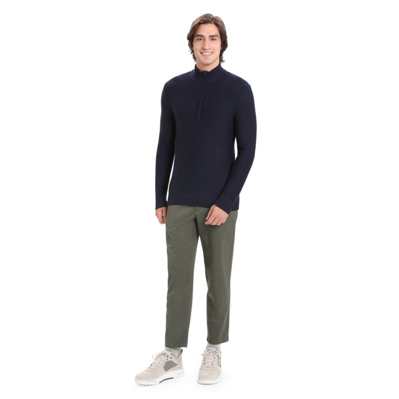 Icebreaker Waypoint Long Sleeve Half Zip Midnight Navy