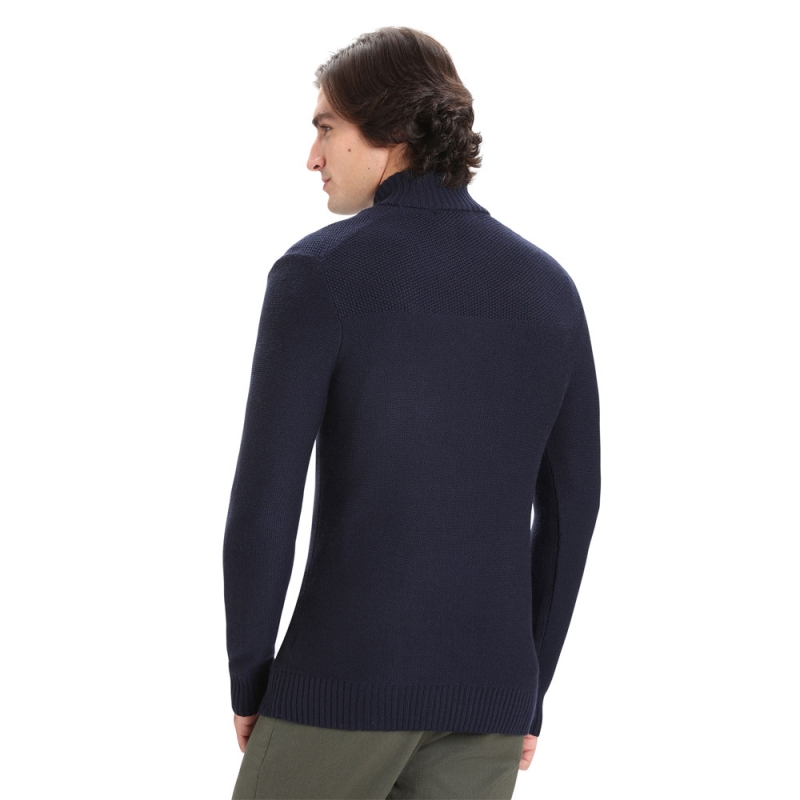 Icebreaker Waypoint Long Sleeve Half Zip Midnight Navy