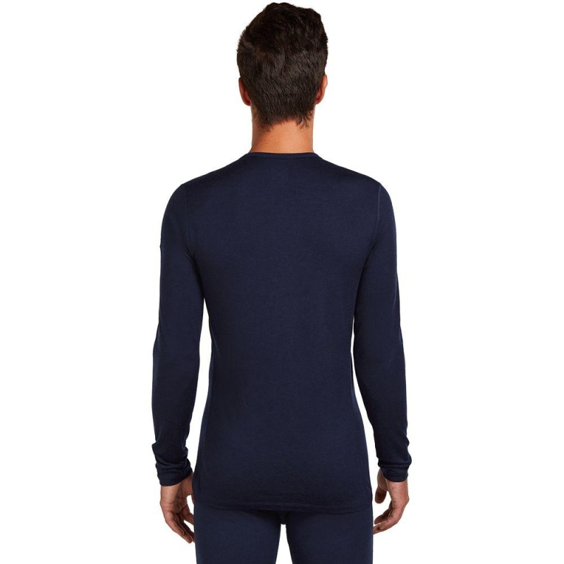 Icebreaker 200 Oasis Long Sleeve Crewe Midnight Navy shirt
