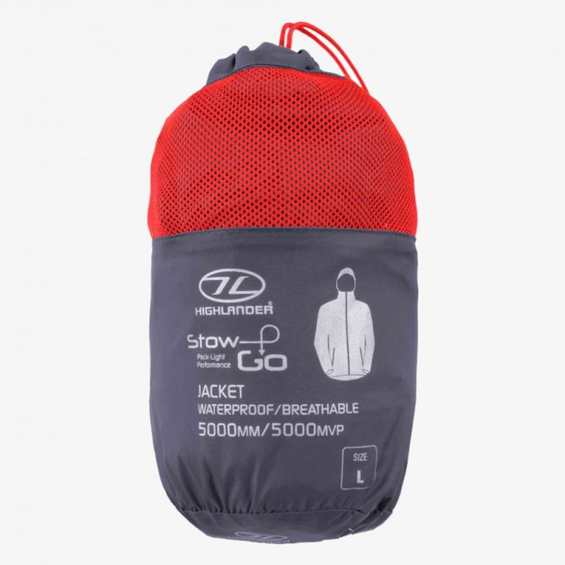 Stow & Go Packaway Jacket Uni Charcoal