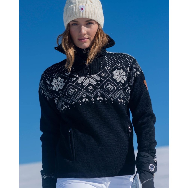 Dale Fongen Weatherproof Sweater Women's Black/Off White/Smoke