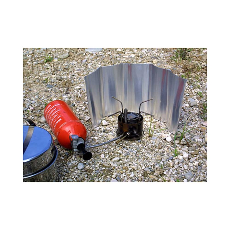 Basic Nature Windscherm aluminium vouwbaar 18cm hoog Aluminium