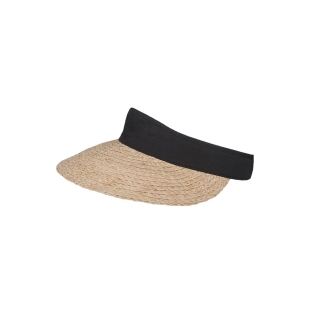 Hatland Olinka Raffia Visor Black