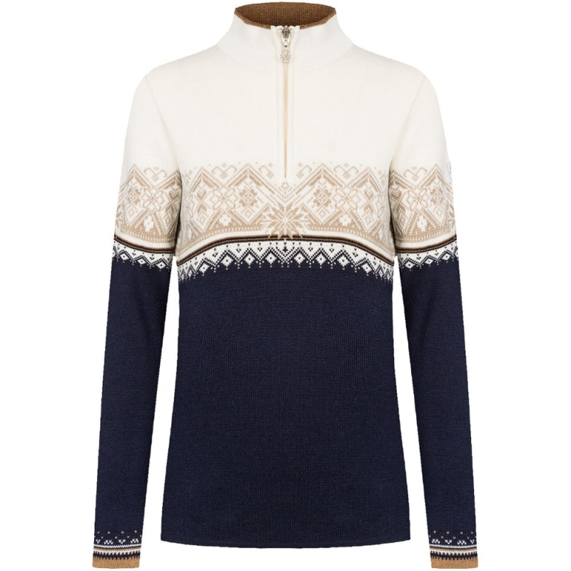 Dale Moritz Sweater Women's navy/brons/beige/offw