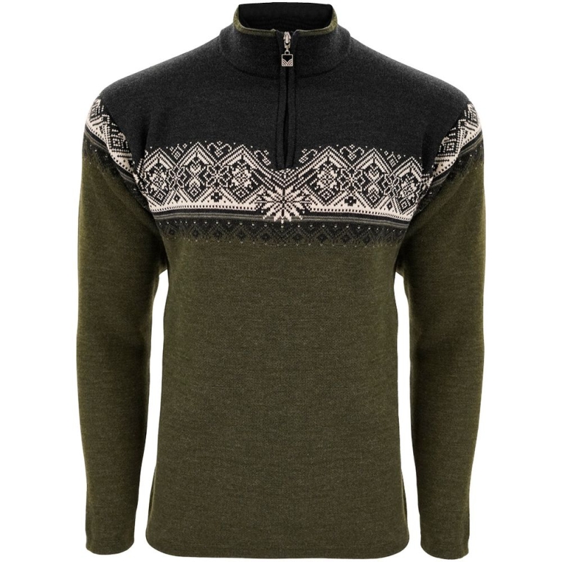 Dale Moritz Sweater darkgreen/d.gray/offw