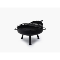Barebones Cowboy Firepit Grill Small Black