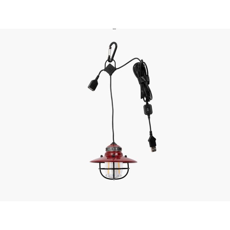 Barebones Edison Pendant Red