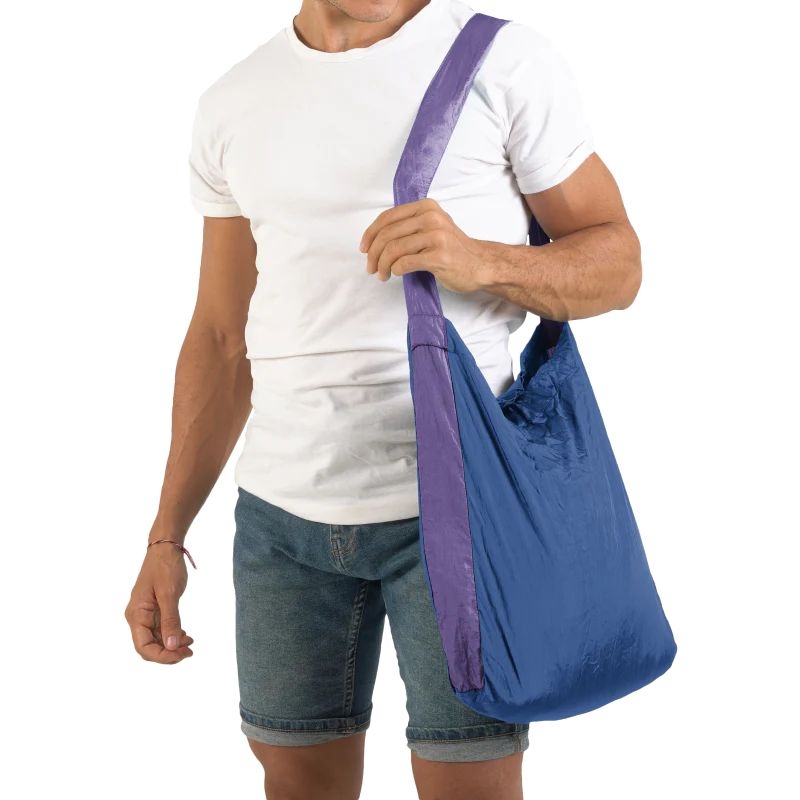 Ticket to the Moon Eco Bag Medium Royal Blue/Purple