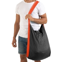 Ticket to the Moon Eco Bag Large Dark Grey/Orange
