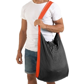 Ticket to the Moon Eco Bag Large Dark Grey/Orange