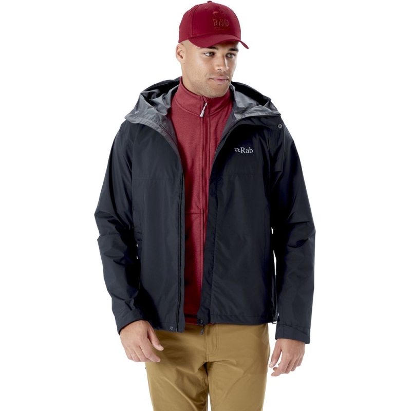 RAB Downpour Eco Jacket Black