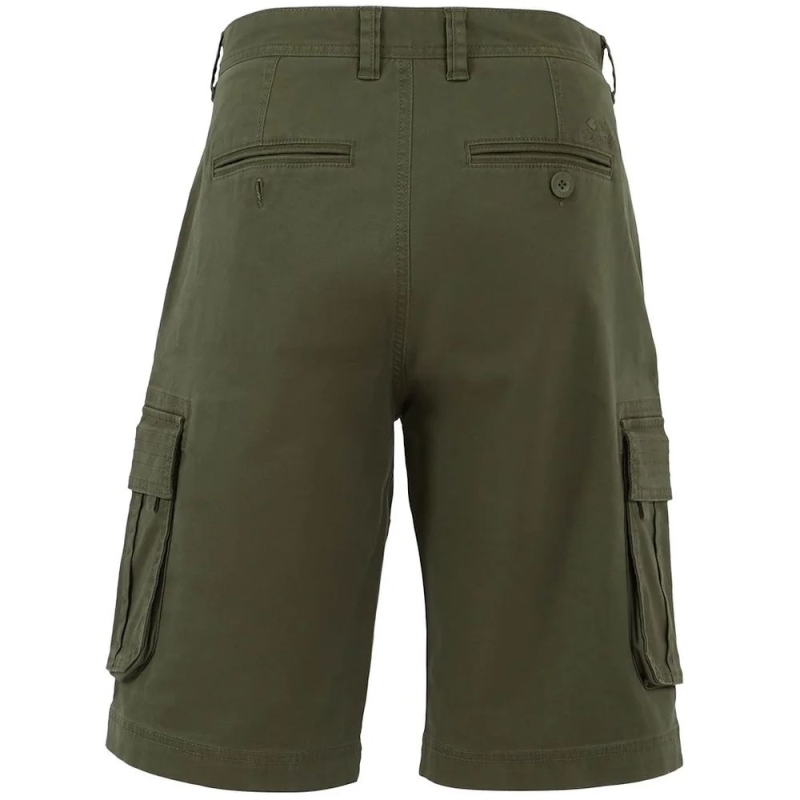Weird Fish Rigney Organic Cargo Shorts Dark Olive