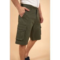 Weird Fish Rigney Organic Cargo Shorts Dark Olive