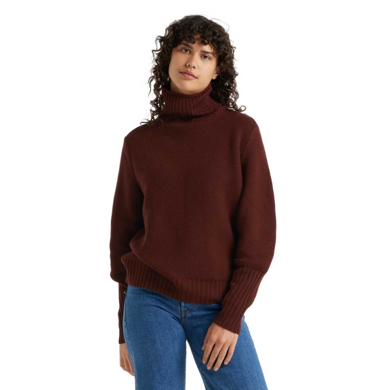Icebreaker Seevista Funnel Neck Sweater Women's Espresso