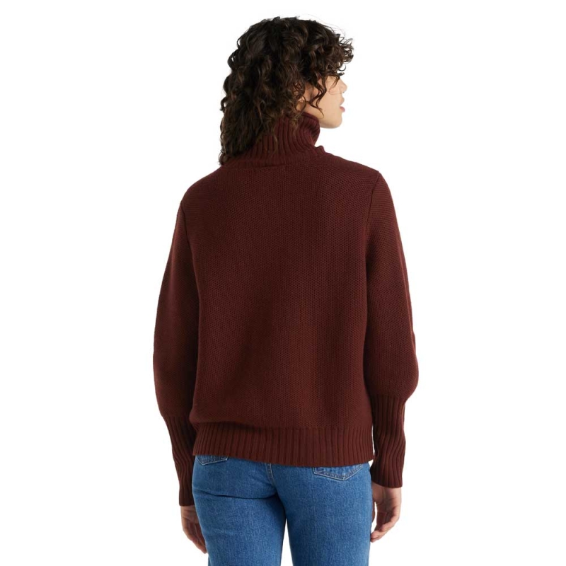 Icebreaker Seevista Funnel Neck Sweater Women's Espresso