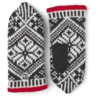 Hestra Nordic Wool Mitt Black/Offwhite