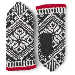 Hestra Nordic Wool Mitt Black/Offwhite