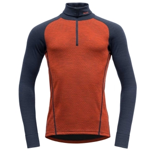 Devold Duo Active Zip Neck Shirt Brick/Ink