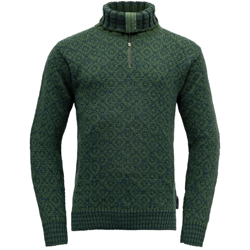 Devold Svalbard Sweater Zip Neck Forest/Woods